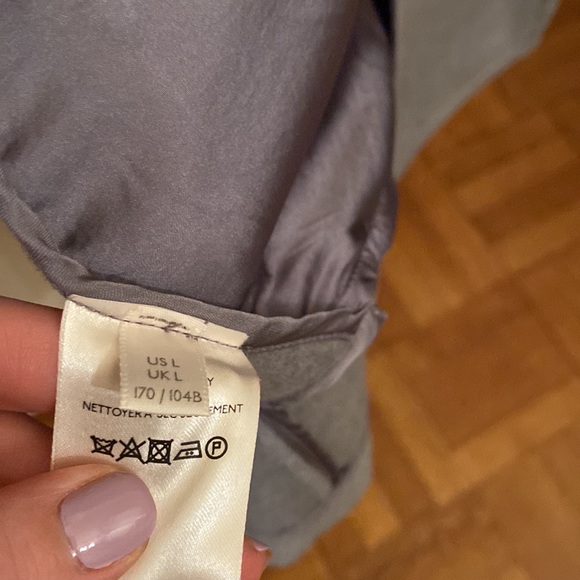 Free People Hannah oversized pea coat grey size large nwot - Picture 9 of 15